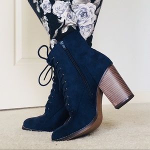 Candies Blue Booties (Size 8.5 US Women)